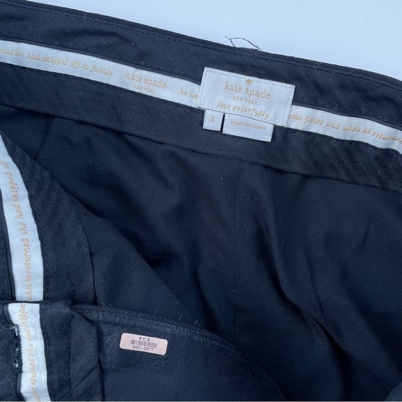 Kate Spade Women's Black Wool Blend Professional Dress Trousers Size 4 - Picture 10 of 13